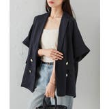 麻調ダブルボタンハーフスリーブジャケット | RANAN | 詳細画像15