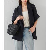 麻調ダブルボタンハーフスリーブジャケット | RANAN | 詳細画像16