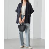 麻調ダブルボタンハーフスリーブジャケット | RANAN | 詳細画像18