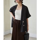 麻調ダブルボタンハーフスリーブジャケット | RANAN | 詳細画像2