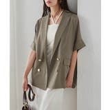 麻調ダブルボタンハーフスリーブジャケット | RANAN | 詳細画像5