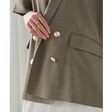 麻調ダブルボタンハーフスリーブジャケット | RANAN | 詳細画像9