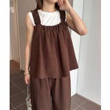 【M～LLサイズ展開】麻調フリルデザインキャミセットアップ | RANAN | 詳細画像3 