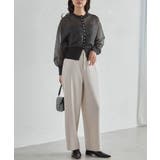 麻調素材カーブスラックス | RANAN | 詳細画像17