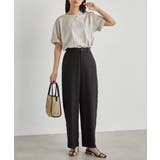 麻調素材カーブスラックス | RANAN | 詳細画像8