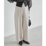 アイボリー | 麻調素材カーブスラックス | RANAN