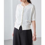 【洗える・ひんやり】ゴールド調ボタン5分袖ニットカーデ | RANAN | 詳細画像16 