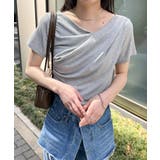 グレー | ドレープリブTシャツ | RANAN