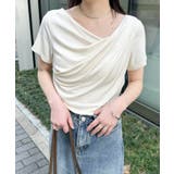 オフホワイト | ドレープリブTシャツ | RANAN