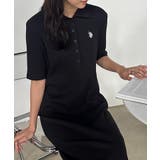 【M~LLサイズ展開】<U.S.POLO ASSN.>ポロ衿リブワンピース | RANAN | 詳細画像13