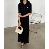 ブラック | ＜Ｕ．Ｓ．Ｐ＞ポロ衿リブワンピース | RANAN