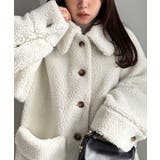 アイボリー | ステンカラーボアコート | RANAN