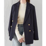 ネイビー | ゴールドボタンＷテーラードジャケット | RANAN
