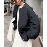 ノーカラーオーバーサイズ中わたブルゾン | RANAN | 詳細画像1