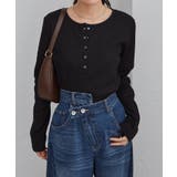 ヘンリーネックワッフルロンＴ | RANAN | 詳細画像2 