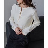 アイボリー | ヘンリーネックワッフルロンＴ | RANAN