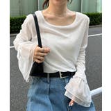 フレアーチュール袖スラブシアーＴ | RANAN | 詳細画像6 