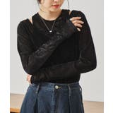 ブラック | ２ＷＡＹレイヤードシアーベロアトップス | RANAN