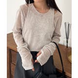 アイボリー | ２ＷＡＹレイヤードシアーベロアトップス | RANAN