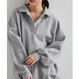 グレー | 襟付きオーバーサイズスウェット | RANAN