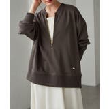 チャコール | フロントハーフジップスウェット | RANAN