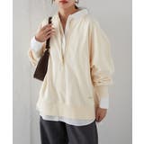 アイボリー | フロントハーフジップスウェット | RANAN