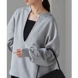 深Ｖネックロゴ刺繍スウェット | RANAN | 詳細画像1 