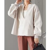 深Ｖネックロゴ刺繍スウェット | RANAN | 詳細画像11 