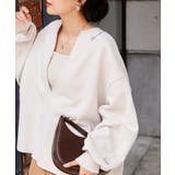 深Ｖネックロゴ刺繍スウェット | RANAN | 詳細画像7 