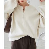 ハーフジップスウェットライクニット | RANAN | 詳細画像1 