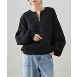 ハーフジップスウェットライクニット | RANAN | 詳細画像12 