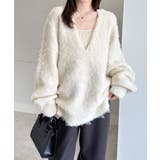 ディープキーネックシャギーニット | RANAN | 詳細画像4 