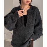 ディープキーネックシャギーニット | RANAN | 詳細画像7 