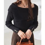 アシメオフショルリブニット | RANAN | 詳細画像1 