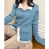 レイヤード配色ニットカーディガン | RANAN | 詳細画像12