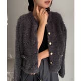 ゴールドボタンラメフェザーカーディガン | RANAN | 詳細画像11 