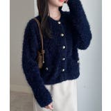 ゴールドボタンラメフェザーカーディガン | RANAN | 詳細画像18 