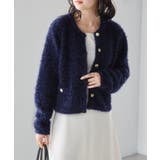 ゴールドボタンラメフェザーカーディガン | RANAN | 詳細画像19 