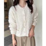 ゴールドボタンラメフェザーカーディガン | RANAN | 詳細画像3 