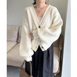 フロントレイヤードＶカーディガン | RANAN | 詳細画像3 