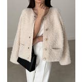 ゴールド調ボタンループ編みニットジャケット | RANAN | 詳細画像13 