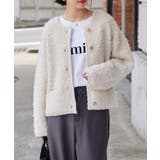 ゴールド調ボタンループ編みニットジャケット | RANAN | 詳細画像15 