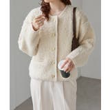 ゴールド調ボタンループ編みニットジャケット | RANAN | 詳細画像16 