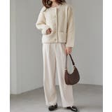 ゴールド調ボタンループ編みニットジャケット | RANAN | 詳細画像18 