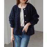 ゴールド調ボタンループ編みニットジャケット | RANAN | 詳細画像22 