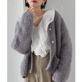 ゴールド調ボタンループ編みニットジャケット | RANAN | 詳細画像7 