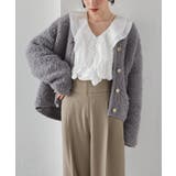 ゴールド調ボタンループ編みニットジャケット | RANAN | 詳細画像8 