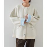 ゴールドボタン裏配色ニットカーディガン | RANAN | 詳細画像11 