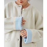 ゴールドボタン裏配色ニットカーディガン | RANAN | 詳細画像12 