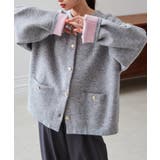 ゴールドボタン裏配色ニットカーディガン | RANAN | 詳細画像19 